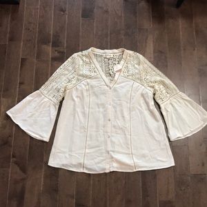 NWT Pink Blush Maternity Top Cream M